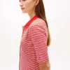 Robe midi polo à boutons dorés
