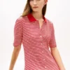 Robe midi polo à boutons dorés