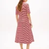Robe midi polo à boutons dorés