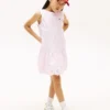Robe à nœud et œillets brodés pour enfant
