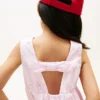 Robe à nœud et œillets brodés pour enfant