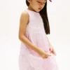 Robe à nœud et œillets brodés pour enfant