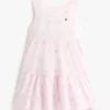 Robe à nœud et œillets brodés pour enfant