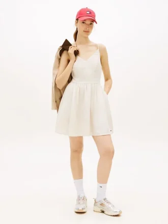 Robe patineuse en lin mélangé Tommy Jeans