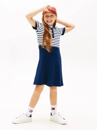 Robe patineuse en polo stretch pour enfant Robe patineuse en polo stretch pour enfant
