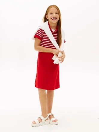 Robe patineuse en polo stretch pour enfant Robe patineuse en polo stretch pour enfant