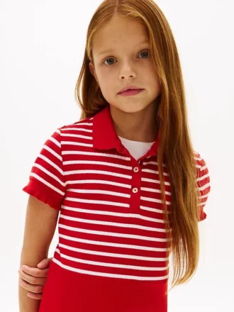 Robe patineuse en polo stretch pour enfant Robe patineuse en polo stretch pour enfant