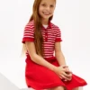 Robe patineuse en polo stretch pour enfant