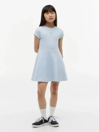 Robe patineuse pour enfant avec logo drapeau ton sur ton