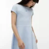 Robe patineuse pour enfant avec logo drapeau ton sur ton Robe patineuse pour enfant avec logo drapeau ton sur ton