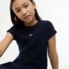 Robe patineuse pour enfant avec logo drapeau ton sur ton Robe patineuse pour enfant avec logo drapeau ton sur ton