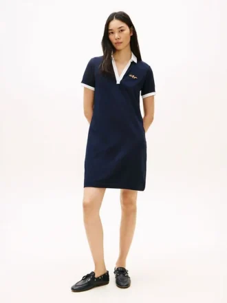 Robe polo brodée Hilfiger Script