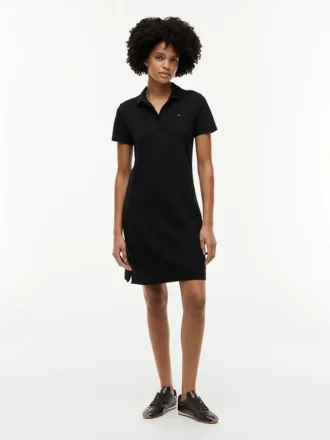 Robe polo en coton stretch coupe classique