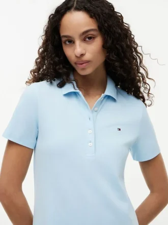 Robe polo en coton stretch coupe classique
