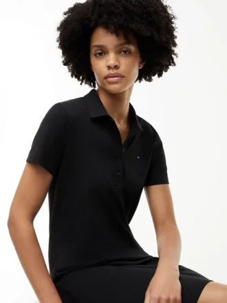Robe polo en coton stretch coupe classique
