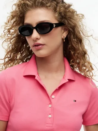 Robe polo en coton stretch coupe classique