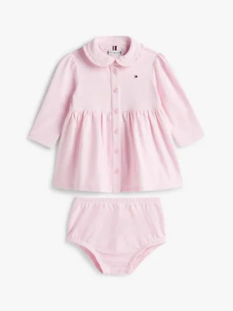Robe polo extensible à manches longues pour bébés