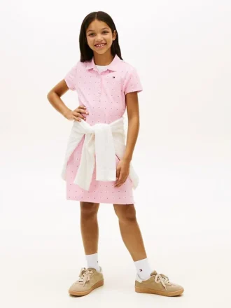 Robe polo à imprimé floral intégral pour enfant