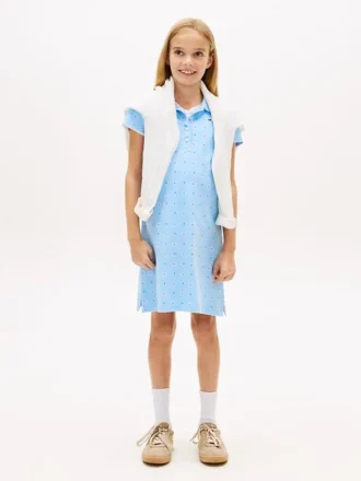 Robe polo à imprimé floral intégral pour enfant