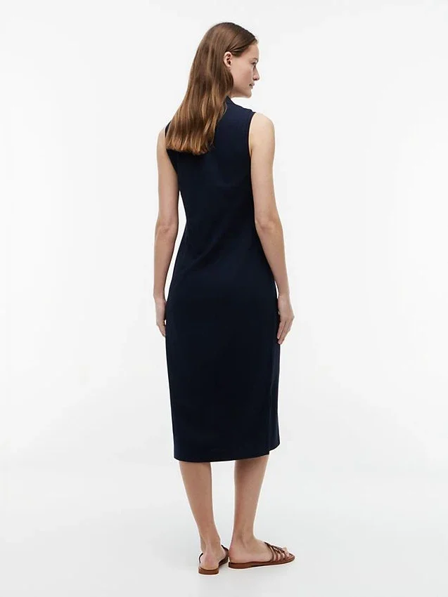 Robe polo midi sans manches en piqué Robe polo midi sans manches en piqué