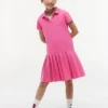 Robe polo plissée extensible pour enfants Robe polo plissée extensible pour enfants
