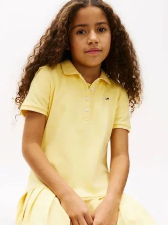 Robe polo plissée extensible pour enfants