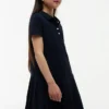Robe polo plissée extensible pour enfants Robe polo plissée extensible pour enfants