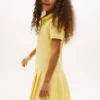 Robe polo plissée extensible pour enfants Robe polo plissée extensible pour enfants