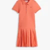 Robe polo plissée extensible pour enfants Robe polo plissée extensible pour enfants
