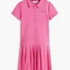 Robe polo plissée extensible pour enfants Robe polo plissée extensible pour enfants