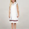 Robe polo plissée sans manches pour enfant