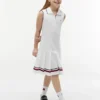 Robe polo plissée sans manches pour enfant