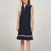 Robe polo plissée sans manches pour enfant