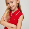 Robe polo plissée sans manches pour enfant