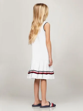 Robe polo plissée sans manches pour enfant