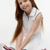 Robe polo plissée sans manches pour enfant
