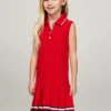 Robe polo plissée sans manches pour enfant