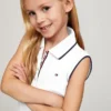 Robe polo plissée sans manches pour enfant