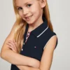 Robe polo plissée sans manches pour enfant