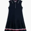Robe polo plissée sans manches pour enfant