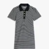 Robe polo rayée en interlock avec boutons dorés