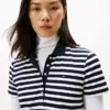 Robe polo à rayures coupe ajustée
