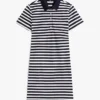 Robe polo à rayures coupe ajustée