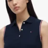 Robe polo sans manches en piqué stretch Robe polo sans manches en piqué stretch