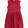 Robe polo sans manches à rayures pour enfant Robe polo sans manches à rayures pour enfant