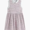Robe polo sans manches à rayures pour enfant Robe polo sans manches à rayures pour enfant