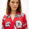 Robe portefeuille en crêpe à imprimé floral Robe portefeuille en crêpe à imprimé floral