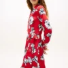 Robe portefeuille en crêpe à imprimé floral Robe portefeuille en crêpe à imprimé floral