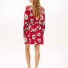 Robe portefeuille en crêpe à imprimé floral Robe portefeuille en crêpe à imprimé floral