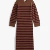 Robe-pull en laine et cachemire à rayures Robe-pull en laine et cachemire à rayures
